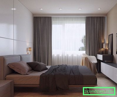 Makuuhuoneen muotoilu minimalismin tyyliin